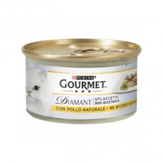 PURINA GOURMET DIAMANT GATTO SFILACCETTI CON POLLO DELICATO DA 85 GR IN LATTINA