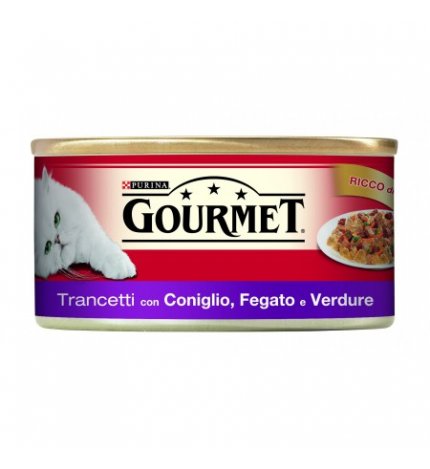 PURINA GOURMET GATTO AL CONIGLIO FEGATO E VERDURE DA 195 GR IN LATTINA