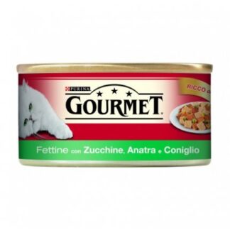 PURINA GOURMET GATTO ALL' ANATRA CONIGLIO E ZUCCHINE DA 195 GR IN LATTINA