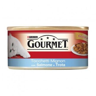 PURINA GOURMET GATTO ALLA TROTA E SALMONE DA 195 GR IN LATTINA