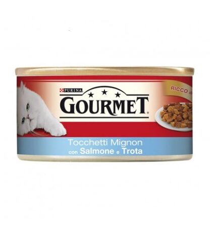 PURINA GOURMET GATTO ALLA TROTA E SALMONE DA 195 GR IN LATTINA