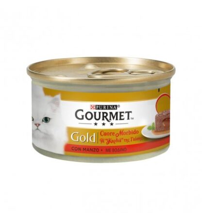 PURINA GOURMET GOLD GATTO CUORE MORBIDO DI MANZO DA 85 GR IN LATTINA