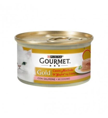 PURINA GOURMET GOLD GATTO CUORE MORBIDO DI SALMONE DA 85 GR IN LATTINA