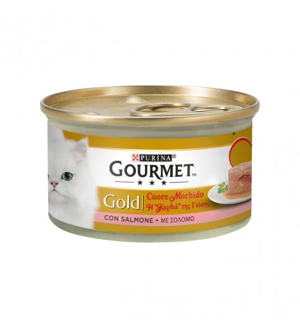 PURINA GOURMET GOLD GATTO CUORE MORBIDO DI SALMONE DA 85 GR IN LATTINA
