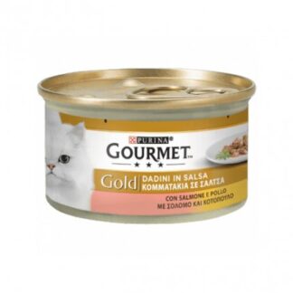 PURINA GOURMET GOLD GATTO DADINI AL SALMONE & POLLO DA 85 GR IN LATTINA