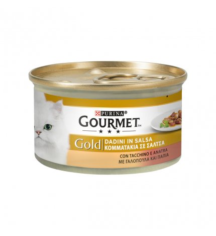 PURINA GOURMET GOLD GATTO DADINI AL TACCHINO E ANATRA DA 85 GR IN LATTINA