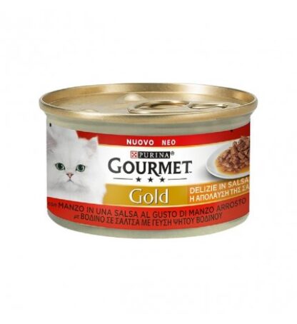 PURINA GOURMET GOLD GATTO DELIZIE IN SALSA CON MANZO DA 85 G