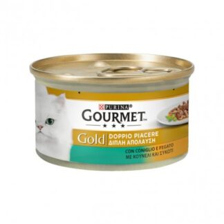 PURINA GOURMET GOLD GATTO DUO AL CONIGLIO E FEGATO DA 85 GR IN LATTINA