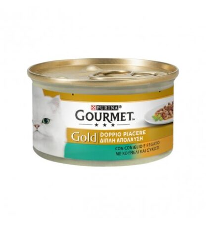 PURINA GOURMET GOLD GATTO DUO AL CONIGLIO E FEGATO DA 85 GR IN LATTINA