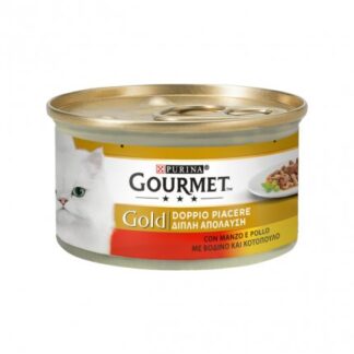 PURINA GOURMET GOLD GATTO DUO AL MANZO E POLLO DA 85 GR IN LATTINA