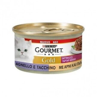PURINA GOURMET GOLD GATTO INTRECCI CON AGNELLO E TACCHINO DA 85 GR IN LATTINA
