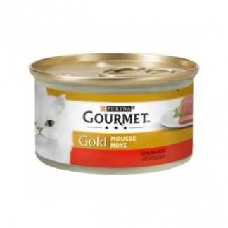 PURINA GOURMET GOLD GATTO MOUSSE CON MANZO PRELIBATO DA 85 GR IN LATTINA