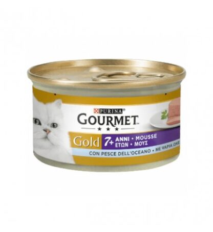 PURINA GOURMET GOLD GATTO SENIOR AL PESCE OCEANICO DA 85 GR IN LATTINA