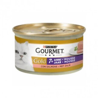 PURINA GOURMET GOLD GATTO SENIOR MOUSSE AL SALMONE DA 85 GR IN LATTINA
