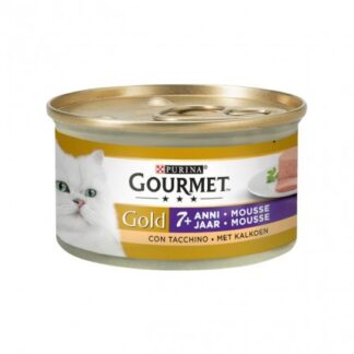 Purina gourmet gold gatto senior mousse al tacchino da 85 gr in lattina