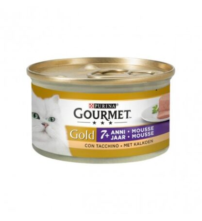 Purina gourmet gold gatto senior mousse al tacchino da 85 gr in lattina