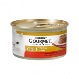 PURINA GOURMET GOLD GATTO TORTINI AL MANZO E POMODORI DA 85 GR IN LATTINA