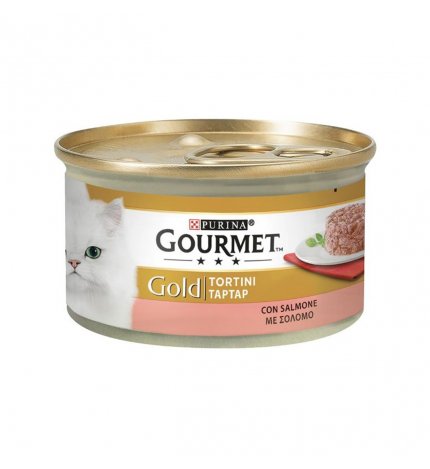 PURINA GOURMET GOLD GATTO TORTINI AL SALMONE DA 85 GR IN LATTINA