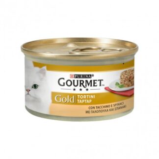 PURINA GOURMET GOLD GATTO TORTINI AL TACCHINO E SPINACI DA 85 GR IN LATTINA
