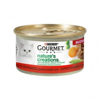 PURINA GOURMET NATURE'S CREATIONS GATTO MANZO CON PISELLI E CAROTE DA 85 GR IN LATTINA