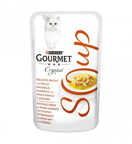 PURINA GOURMET NATURE'S CREATIONS SOUP GATTO AL POLLO PESCE E VERDURE DA 40 GR IN BUSTA