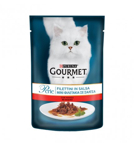 PURINA GOURMET PERLE GATTO AL MANZO DA 85 GR IN BUSTA