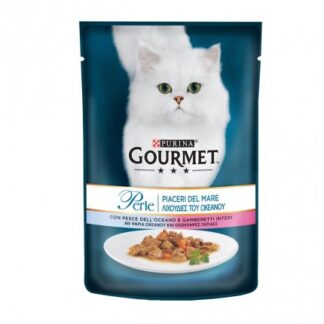 PURINA GOURMET PERLE GATTO AL PESCE BIANCO E GAMBERETTI DA 85 GR IN BUSTA