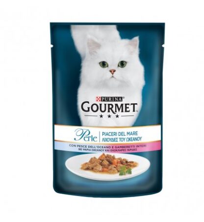 PURINA GOURMET PERLE GATTO AL PESCE BIANCO E GAMBERETTI DA 85 GR IN BUSTA