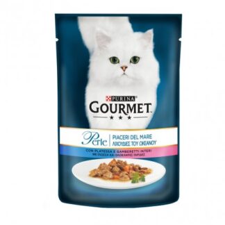 PURINA GOURMET PERLE GATTO ALLA PLATESSA E GAMBERETTI DA 85 GR IN BUSTA