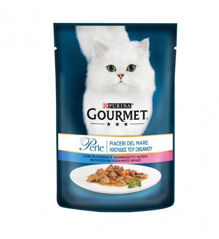 PURINA GOURMET PERLE GATTO ALLA PLATESSA E GAMBERETTI DA 85 GR IN BUSTA