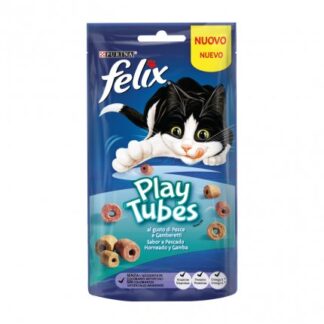 PURINA SNACK GATTO FELIX PLAY TUBES AL GUSTO DI PESCE E GAMBERETTI DA 50 GR