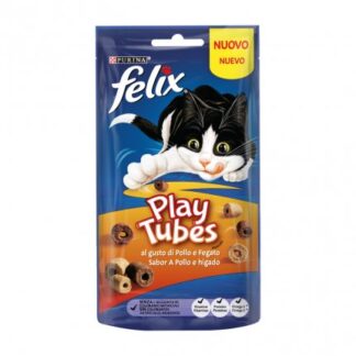 PURINA SNACK GATTO FELIX PLAY TUBES AL GUSTO DI POLLO E FAGATO DA 50 GR