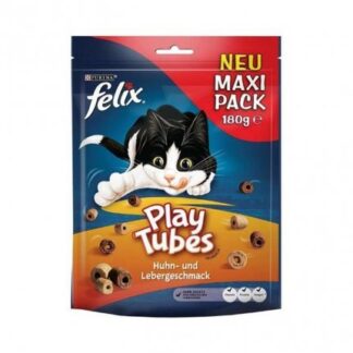 PURINA SNACK GATTO FELIX PLAY TUBES AL GUSTO DI POLLO E FEGATO DA 180 GR