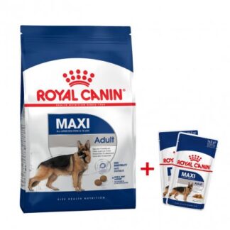 ROYAL CANIN CANE ADULT MAXI DA 15 KG + 2 BUSTE IN SALSA DA 140 GR