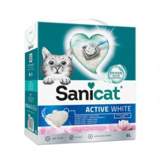 SANICAT GATTO LETTIERA ACTIVE WHITE LOTUS FLOWER DA 6 LITRI