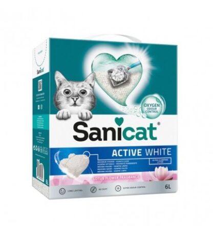 SANICAT GATTO LETTIERA ACTIVE WHITE LOTUS FLOWER DA 6 LITRI