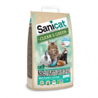 SANICAT LETTIERA GATTO CLEAN & GREEN CELLULOSA DA 10 LITRI