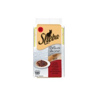Sheba gatto selezione gustosa pollo manzo anatra - 2 buste omaggio 6 buste da 50 gr