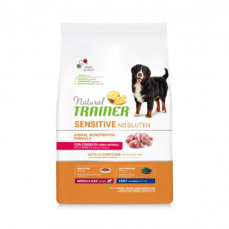 Trainer cane adult medium maxi sensitive al coniglio no gluten da 12 kg
