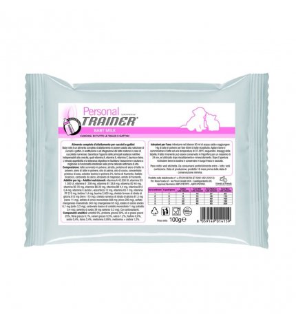 TRAINER CANE E GATTO NATURAL BABY MILK DA 100 GR IN BUSTA