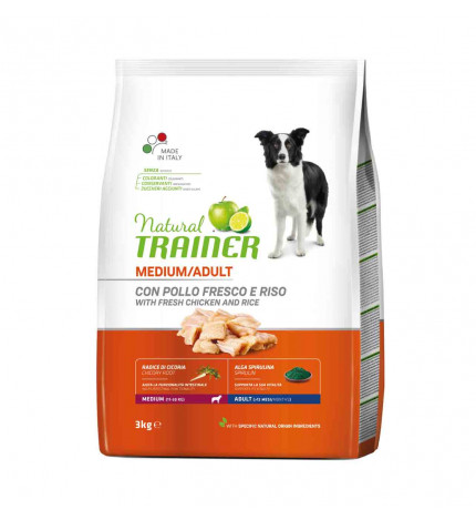 Trainer cane natural adult medium pollo da 3 kg