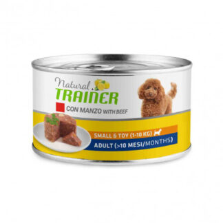 Trainer cane natural adult small & toy manzo da 150 gr in lattina