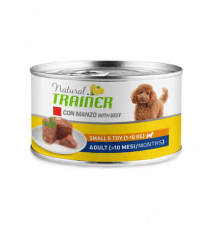 Trainer cane natural adult small & toy manzo da 150 gr in lattina