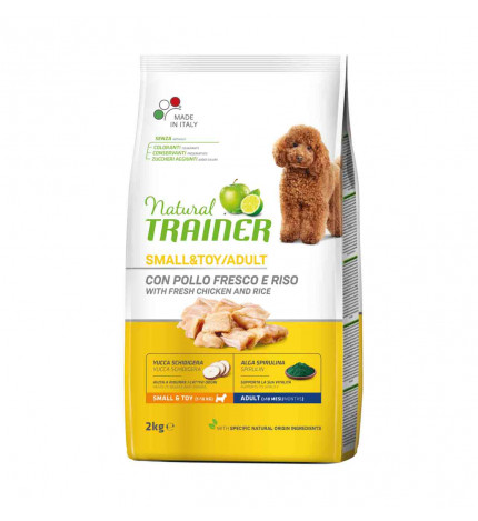 Trainer cane natural adult small & toy pollo fresco da 2 kg