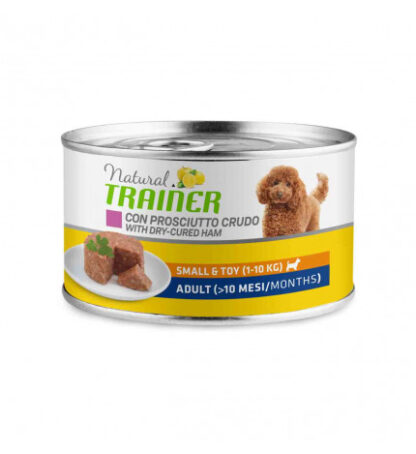 Trainer cane natural adult small & toy prosciutto crudo da 150 gr in lattina