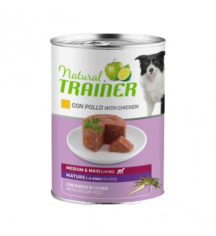 Trainer cane natural maturity medium maxi pollo da 400 gr in lattina