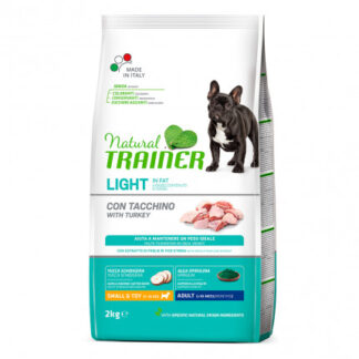 Trainer cane natural adult small & toy light in fat con tacchino da 2 kg