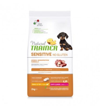 TRAINER CANE PUPPY & JUNIOR SMALL & TOY SENSITIVE NO GLUTEN ALL' ANATRA DA 2 KG