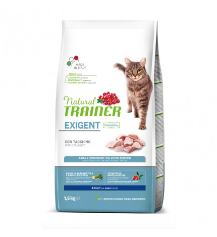 Trainer gatto natural adult exigent tacchino da 1,5 kg