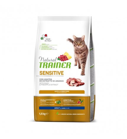 TRAINER GATTO NATURAL ADULT SENSITIVE ANATRA DA 1,5 KG